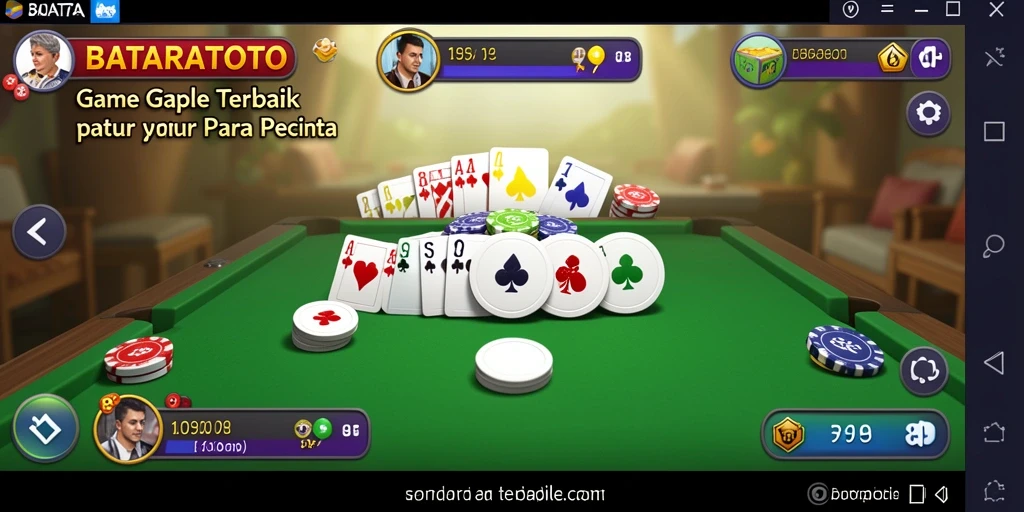Tampilan menarik dari gameplay Gaple di BATARATOTO.