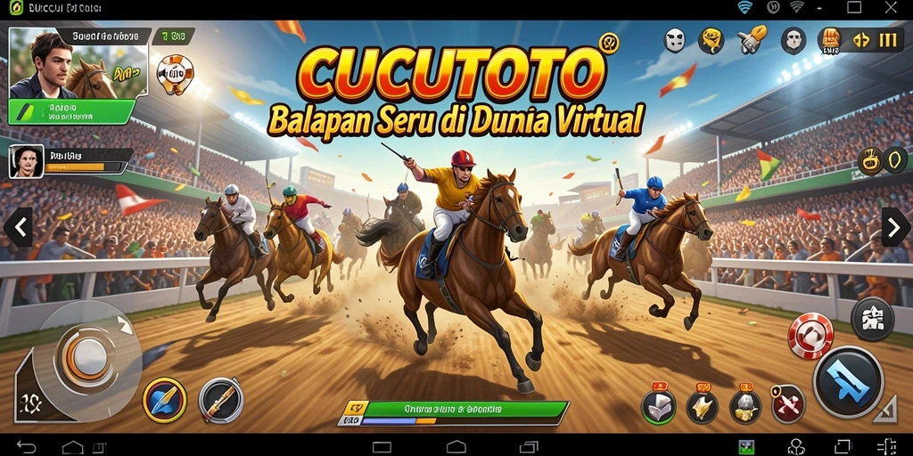 Tangkapan layar gameplay <strong>CUCUTOTO</strong> menampilkan balapan seru dan grafis fantastis.