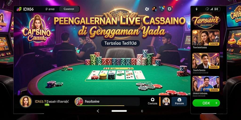 Tampilkan gameplay seru Live Casino dengan dealer profesional.