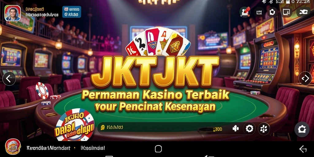 Tampilan gameplay seru dari JKTJKT yang menunjukkan aksi kasino.