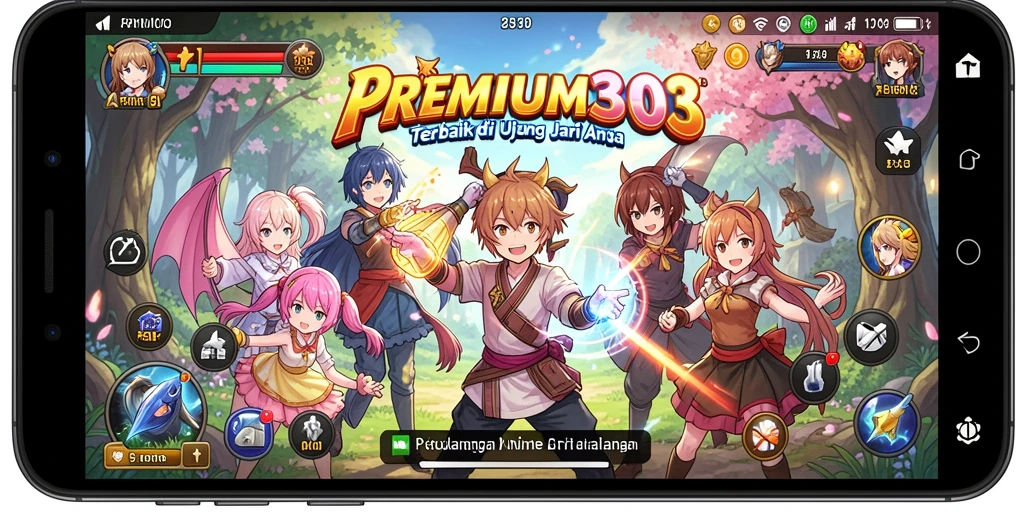 Tampilan gameplay menarik dari <strong>PREMIUM303</strong> yang menampilkan aksi karakter Anime.