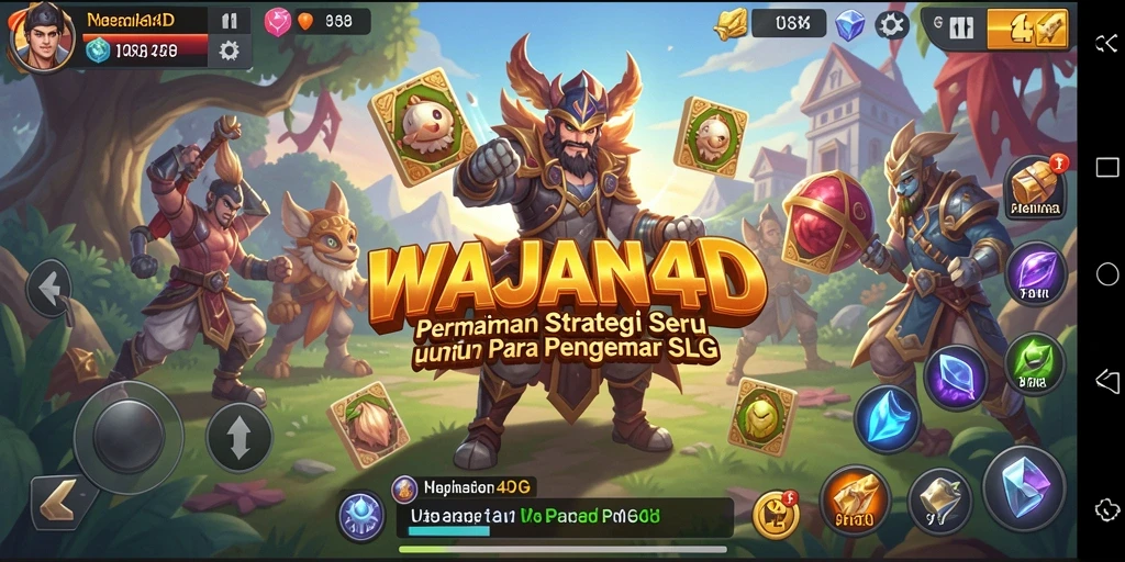 Screenshot WAJAN4D menampilkan pertempuran strategi yang intens.