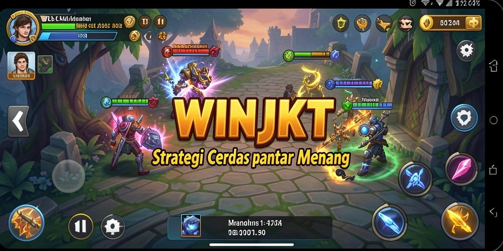 Tangkapan layar gameplay WINJKT menunjukkan strategi yang mendebarkan.